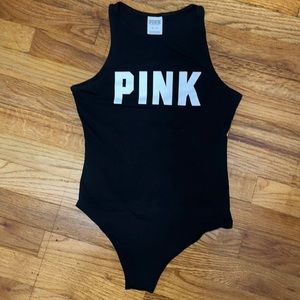 XS high neck black bodysuit by Pink